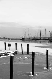 Eckernförde, Hafen im Winter