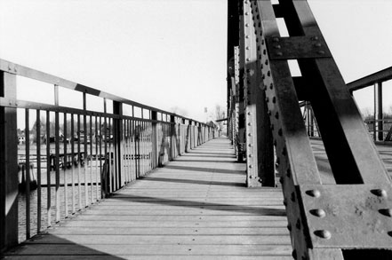 alte Schleibrücke Kappeln, s/w