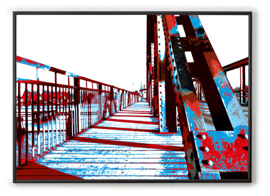 Schleibrücke Kappeln abstrakt, Querformat