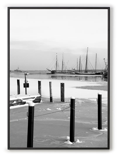 Hafen in Schnee und Eis, Eckernförde