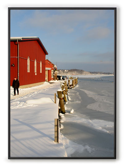 Werft am Hafenbecken, Schnee und Eis